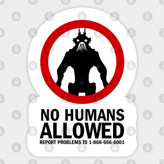 No Humans Allowed Sticker by Meta Cortex